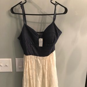 Ivory and stretchy jean like dress